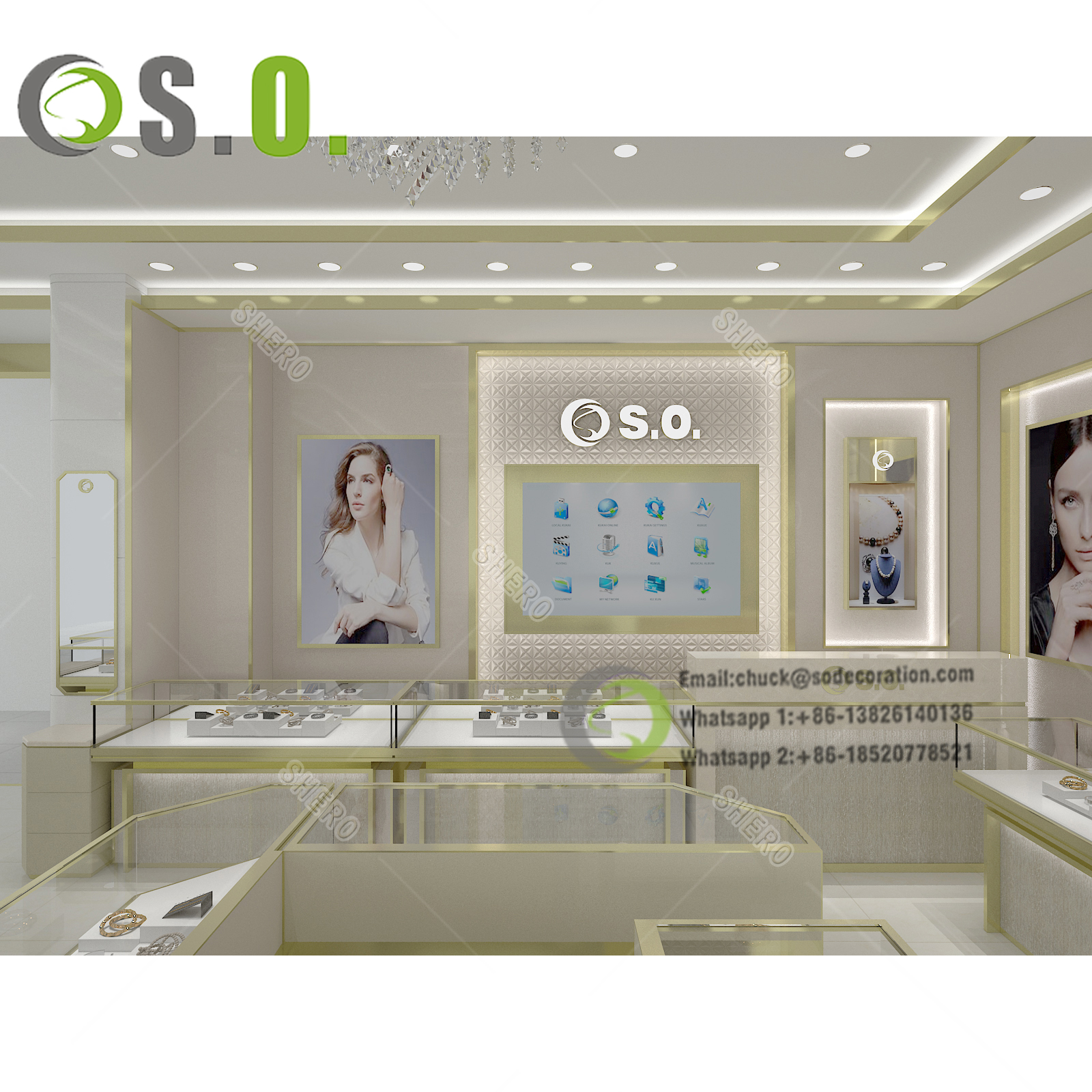 latest version jewellery shop design jewellery shops interior design - High Jewelry Mall Store