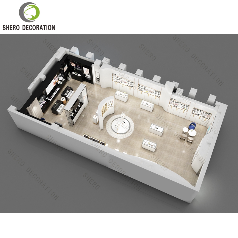 Unique Fashion Style Skincare Display Furniture Display Shelf Cosmetic Display Cabinet