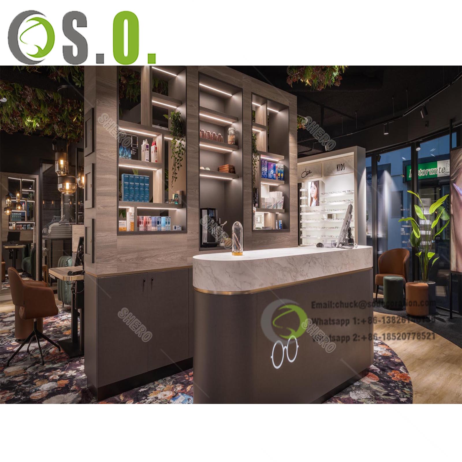 Retail Eyewear Shop Decoration Optical Shop Display Stand