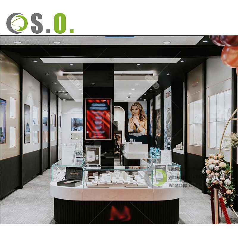 Luxury Watch & Jewelry Mall Outlet Custom Perfume & Accessory Cabinet Showcase