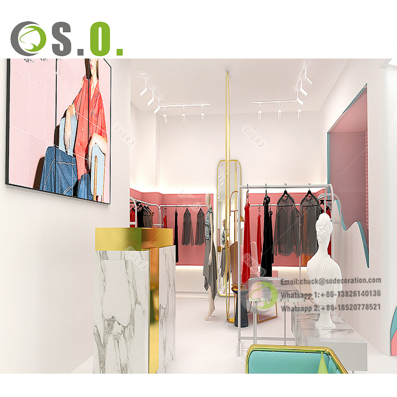 Clothing Fixture Display Store Shelf Display Garment