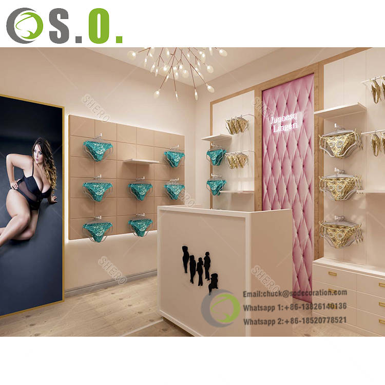 Clothes Store Display Rack Lingerie Shop Counter Design