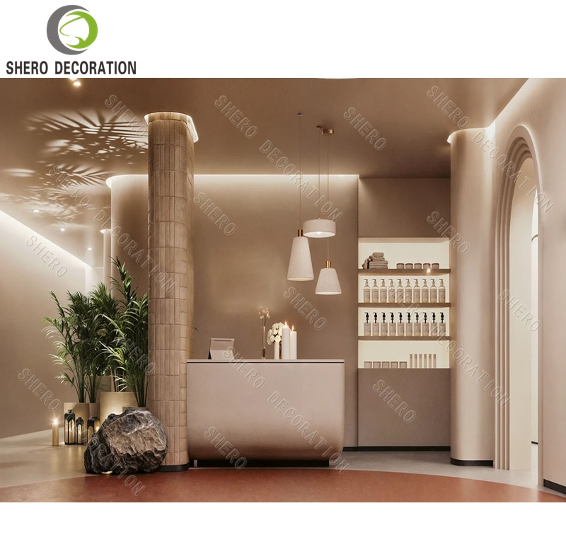 Custom Professional Beauty Salon Furniture Luxury Reception Desk