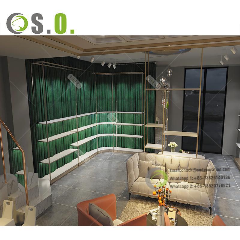 Factory Wall Mounted Shoes Store Furniture Decoration Ideas Bags Display Cabinet Shoes Design Shop Interior Design