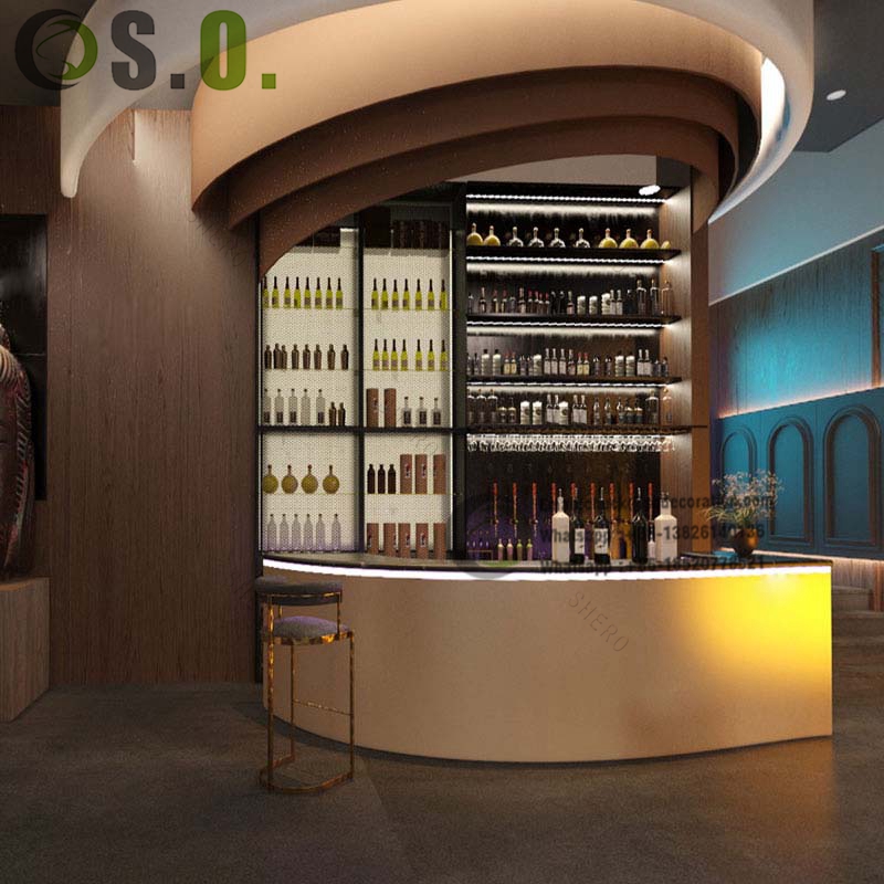 Factory Manufacturing Led Glass Display Cigar Lounge Furniture