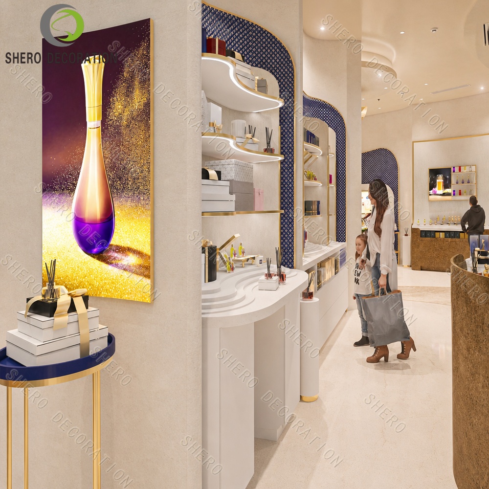 Futuristic Perfume Display Cabinets Industrial Style Perfume Display Cabinets for Perfume Stores