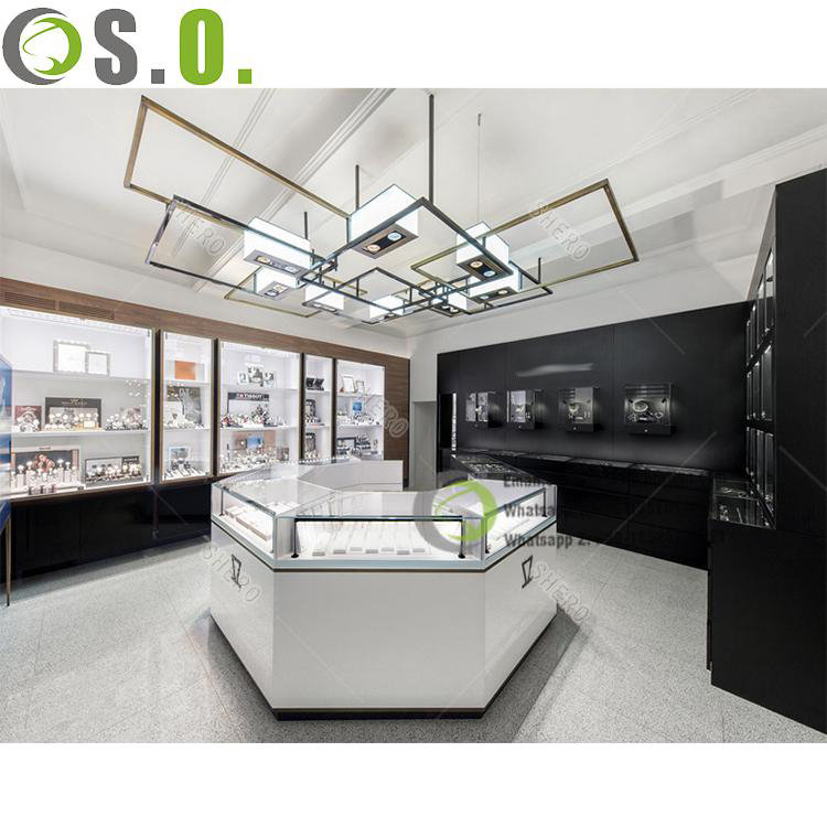 Advanced LED Light Glass Display Cabinet for Jewelry and Watch Store