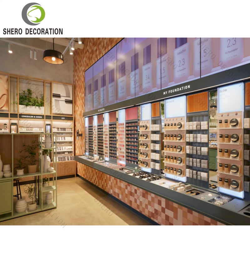 Custom Cosmetic Furniture Makeup Display Shelf