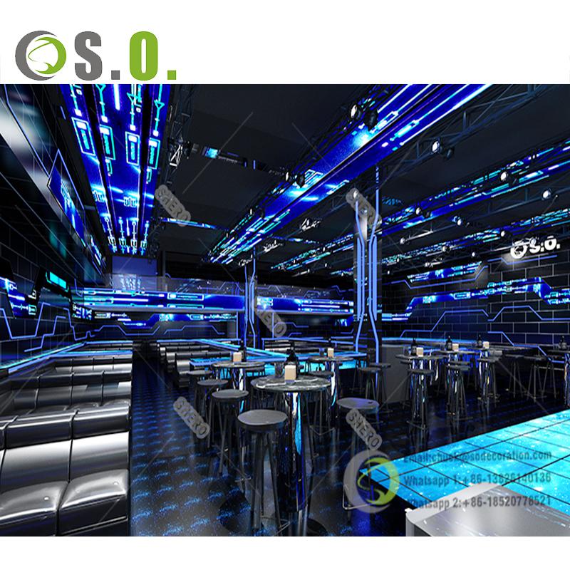 Commercial Luxury Modern Bar Display Cabinet Night Club Furniture
