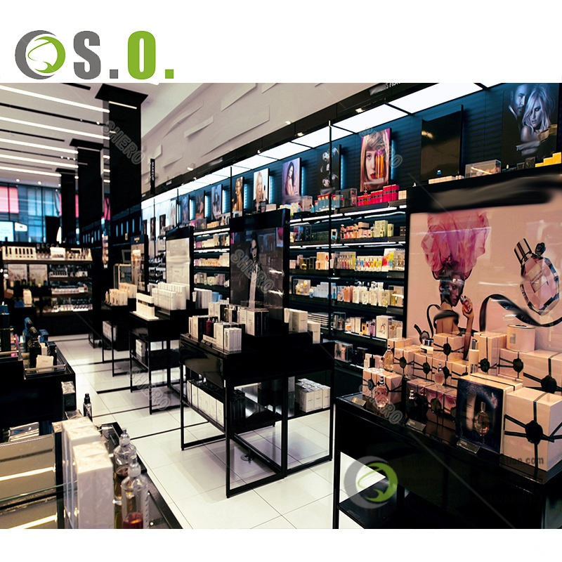 Modern Make up display Cabinet cosmetic shop display showcase