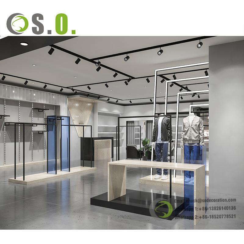 Clothing Shop Showcase Cabinet with Adjustable Shelves