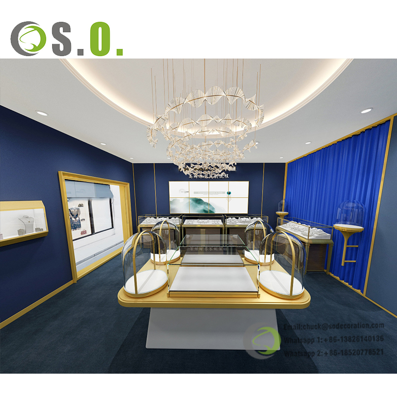 Luxury Style Jewelry Mall Kiosk Customized Display Furniture