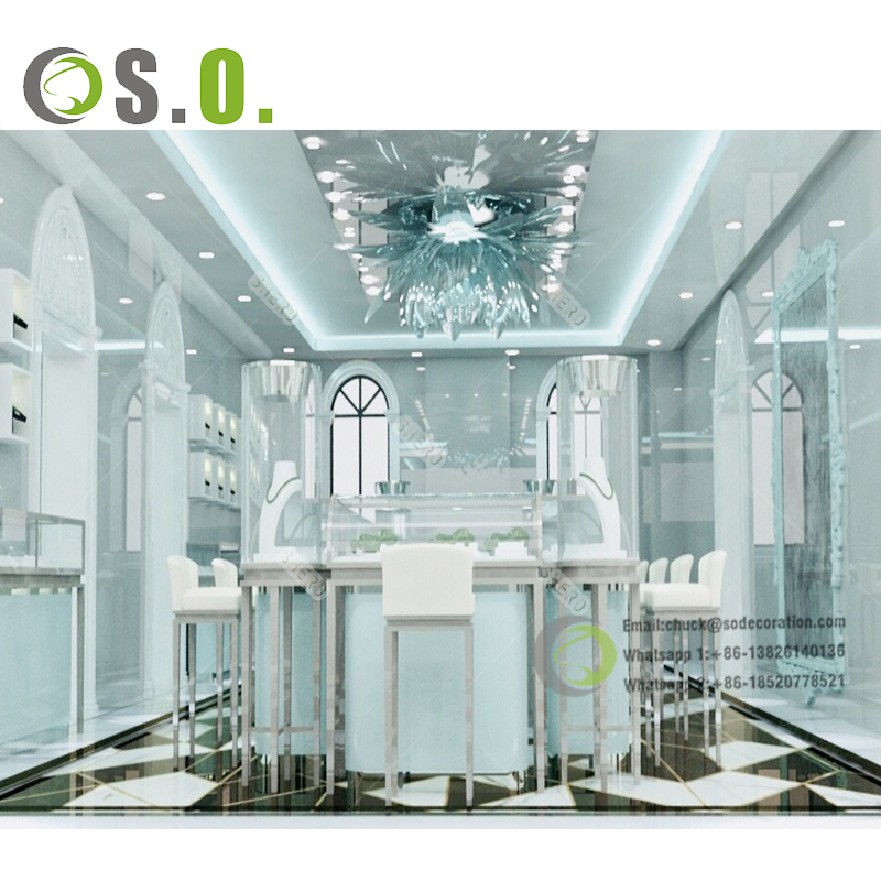Fashion Wooden Watch & Jewelry Shop Display Counter