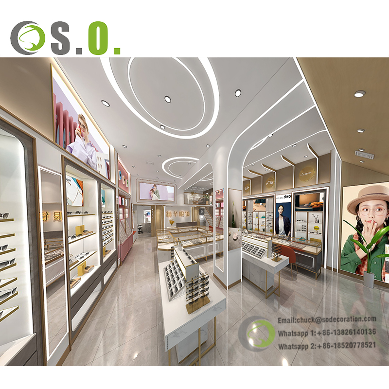 High Quality Shop Eyewear Optical Store Furniture Display Showcase Floor Eyeglass Glasses Case