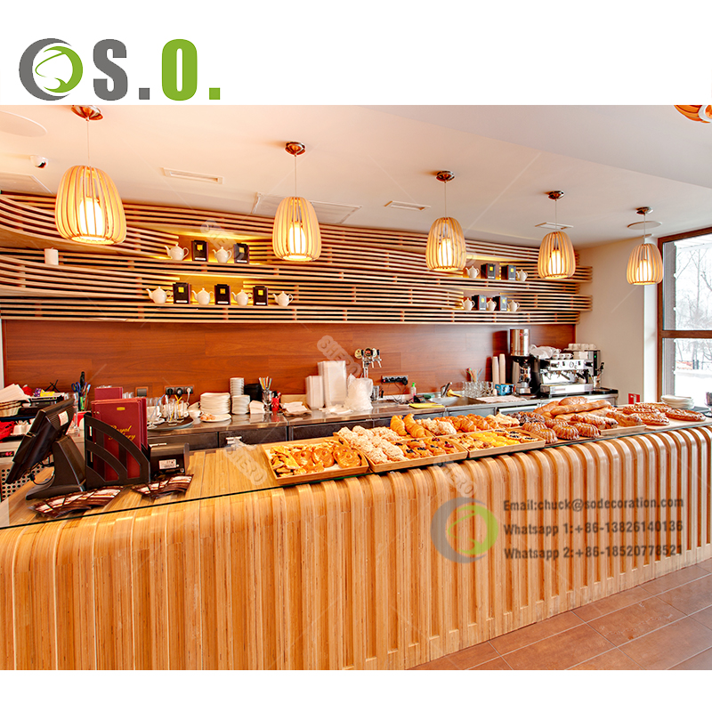 Custom Wooden Showcase Bakery Shop Display Cabinet Design