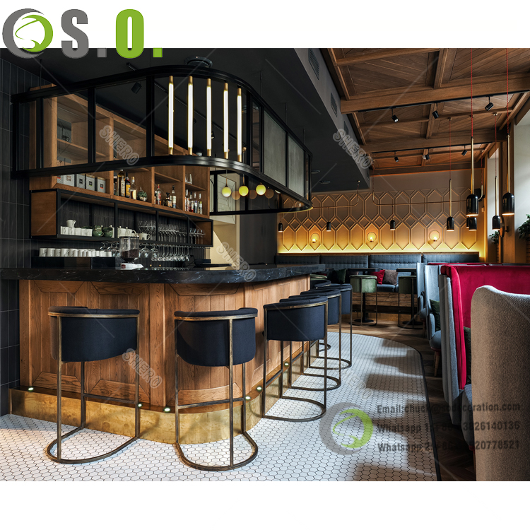 Factory direct sales of wooden luxury coffee table glass coffee table for restaurants or coffee shops customized