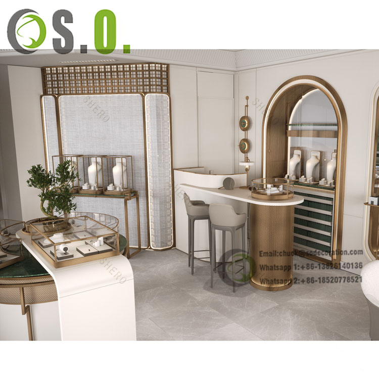 Luxury Jewelry Display Showcase Design Custom Glass Jewelry Display Cabinet