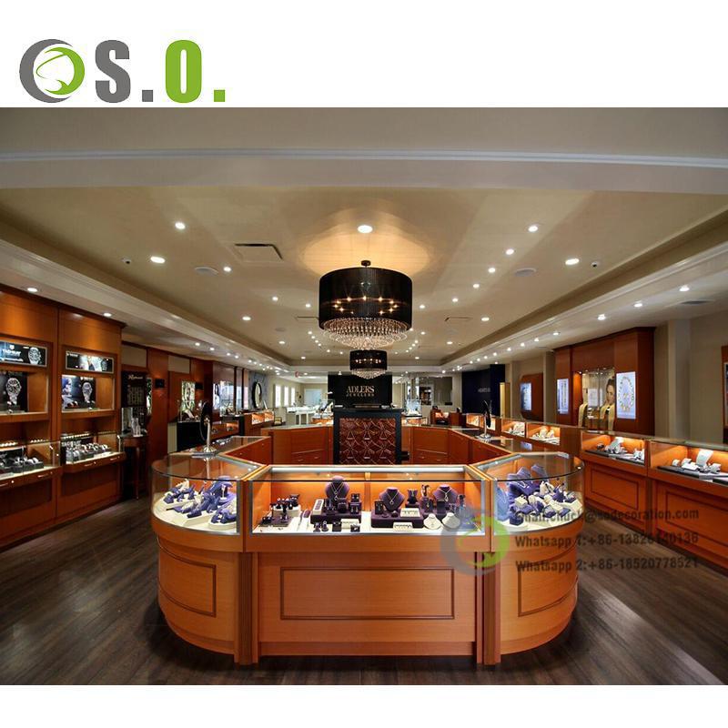 Jewellery Shop Showcase Design Luxury Glass And Wood Jewelry Display Cabinet Display Showcase For Jewellery Shop Interior Design