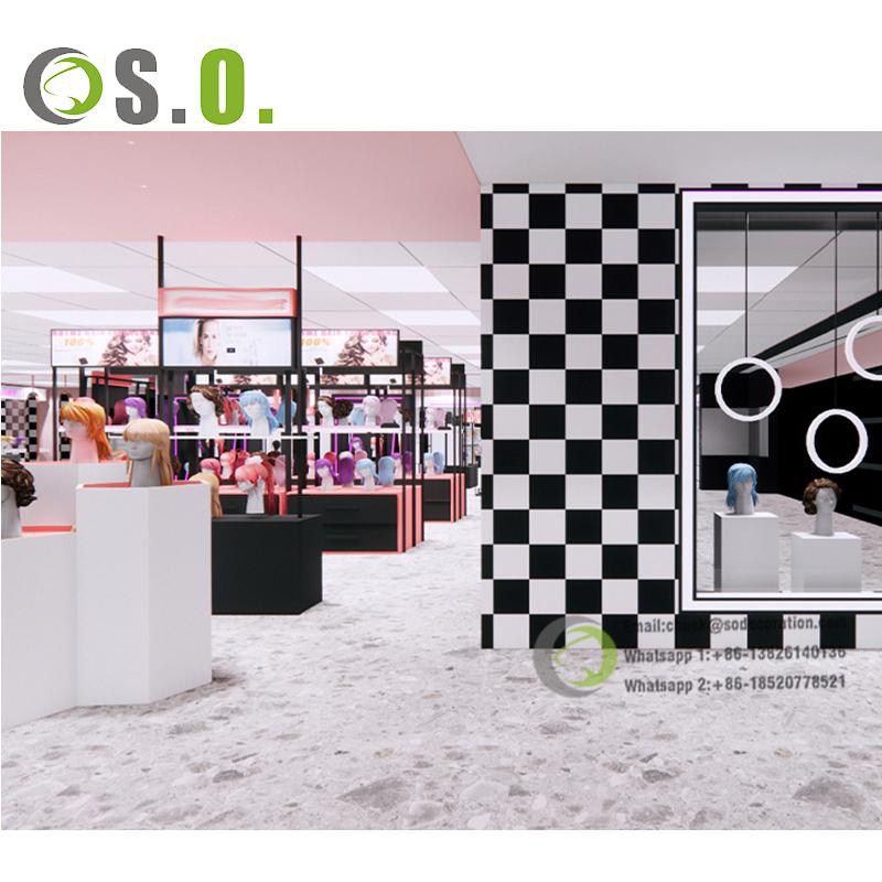 Beauty Salon Display Cabinet Fashion Makeup Shop Display